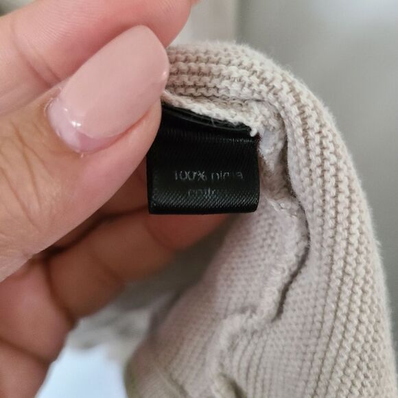 Peruvian Connection Pima Cotton Open Front Cardigan sz M - Picture 2 of 4